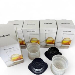 Brookstone Golf Ball Ice Molds Set of 2 Large Sphere Whiskey Ice Makers NIB